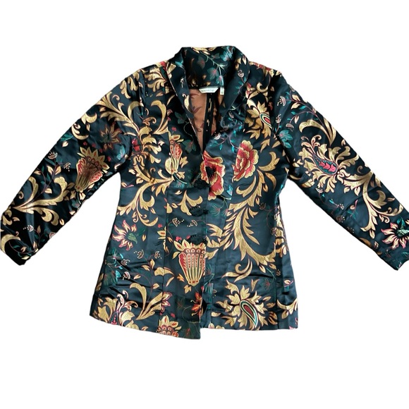 Soft Surroundings Jackets & Blazers - Beautiful Soft Sureoundings Moon Dynasty Black floral jacket size Large